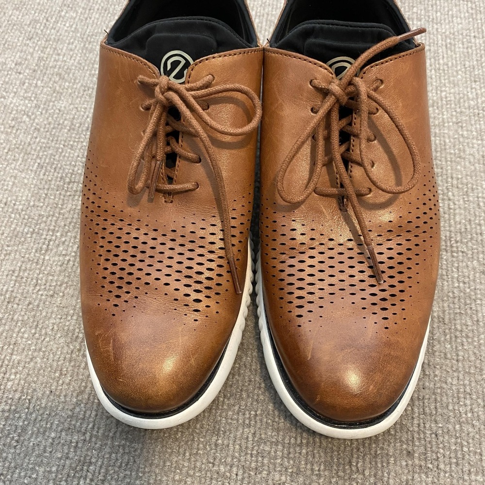 Cole Haan Grand.OS Shoes Mens Size 10 Brown Leather Casual Sneakers C27879 - Picture 5 of 12